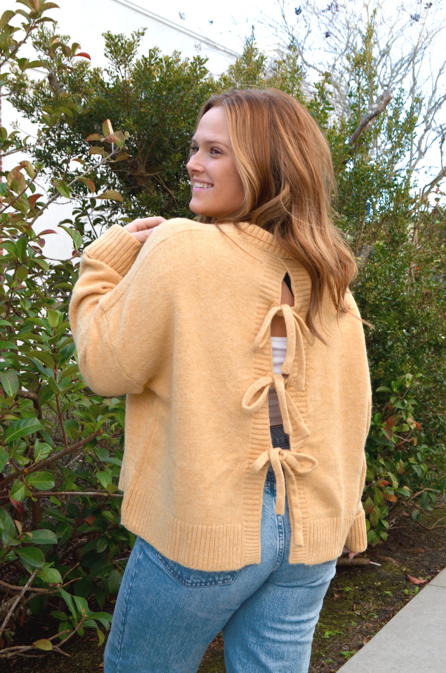 Marigold Tie-Back Sweater