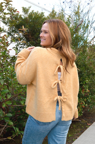 Marigold Tie-Back Sweater - Boutique EllaPar