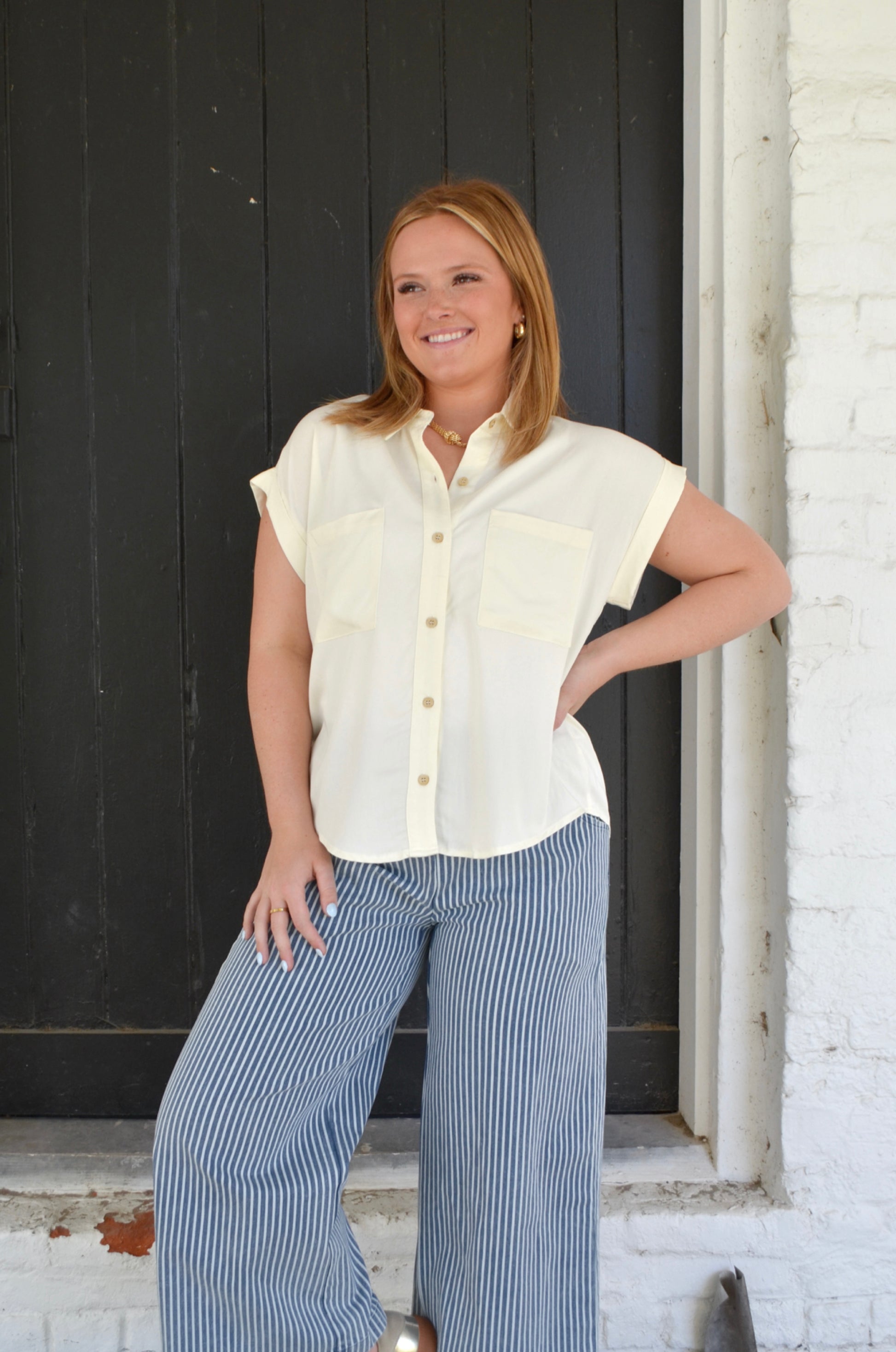 Easy Day Pocket Blouse - Boutique EllaPar