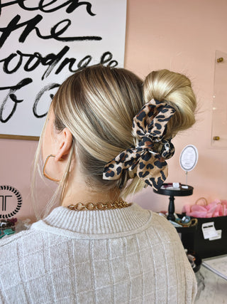 Cheetah Fabric Claw Clip
