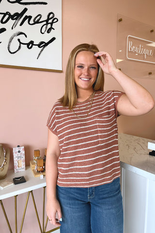 Sienna Striped Top - Boutique EllaPar