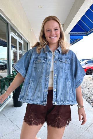Daliah Denim Poncho