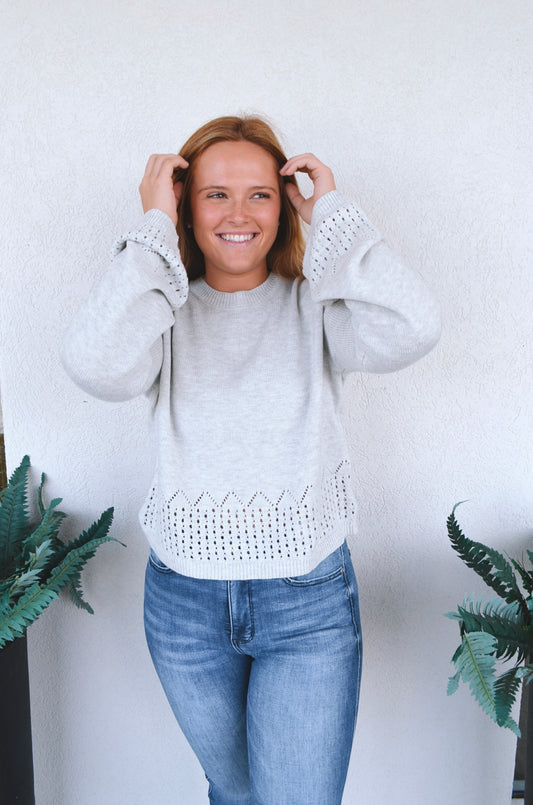 Elsie Eyelet Sweater