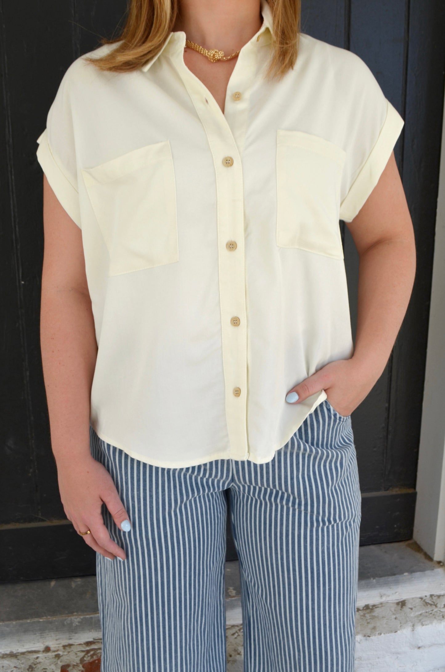 Easy Day Pocket Blouse - Boutique EllaPar