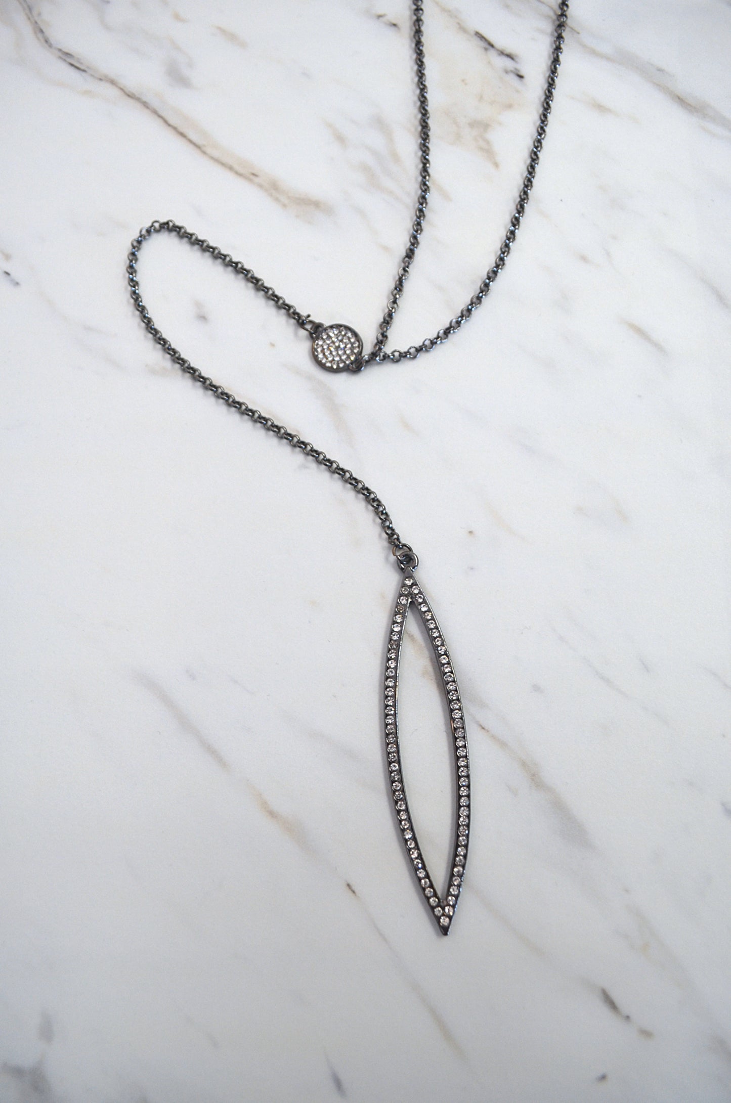 Rhinestone Drop Necklace