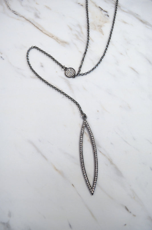 Rhinestone Drop Necklace