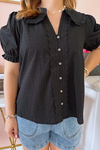 Wendy Collared Blouse - Boutique EllaPar