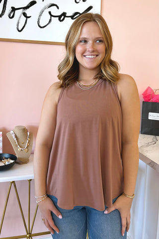 Mocha Swing Tank - Boutique EllaPar