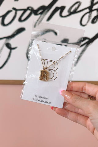 Bubble Letter Necklace - Boutique EllaPar