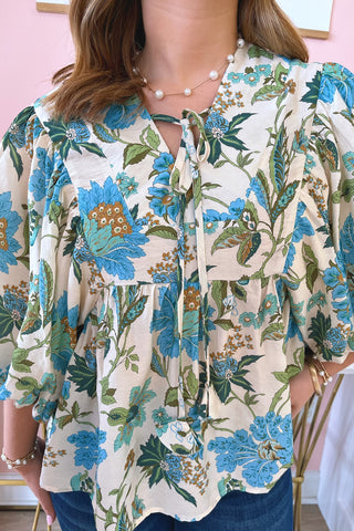 Fable Floral Blouse - Boutique EllaPar