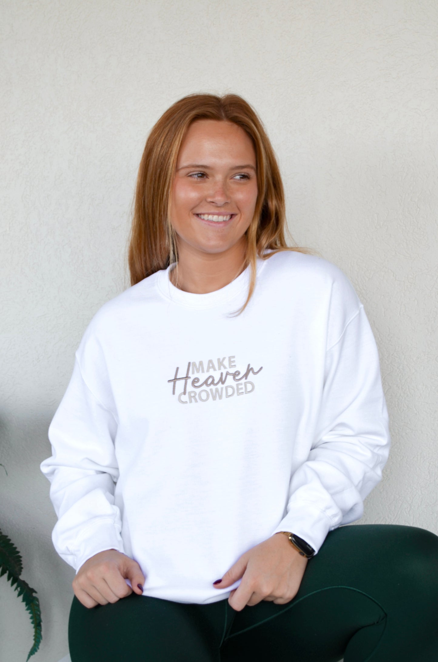 Make Heaven Crowded Embroidered Sweatshirt