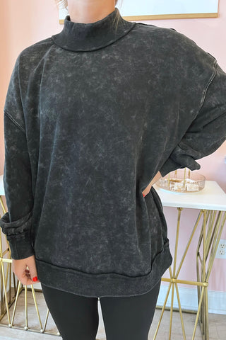 Charming Mock Neck Sweatshirt