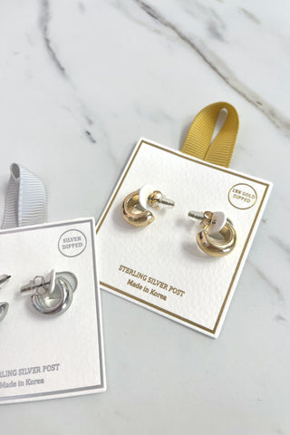 18K Masie Hoops