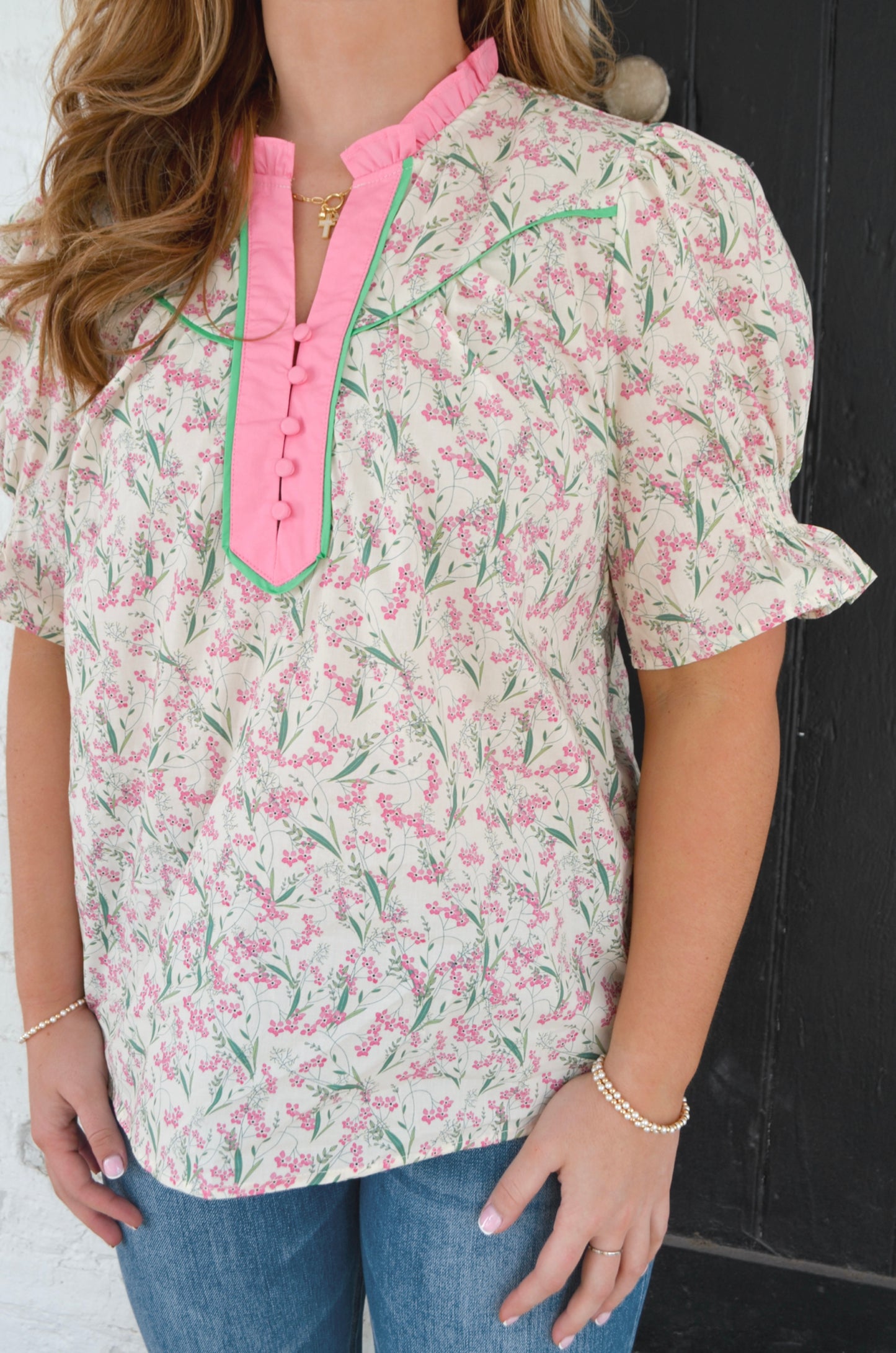 Ginny Smocked Sleeve Top