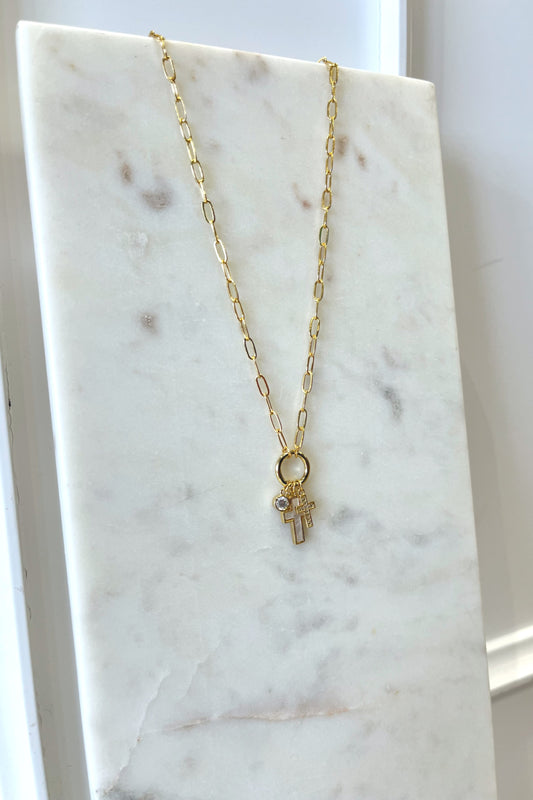 Larson Cross Necklace - Boutique EllaPar