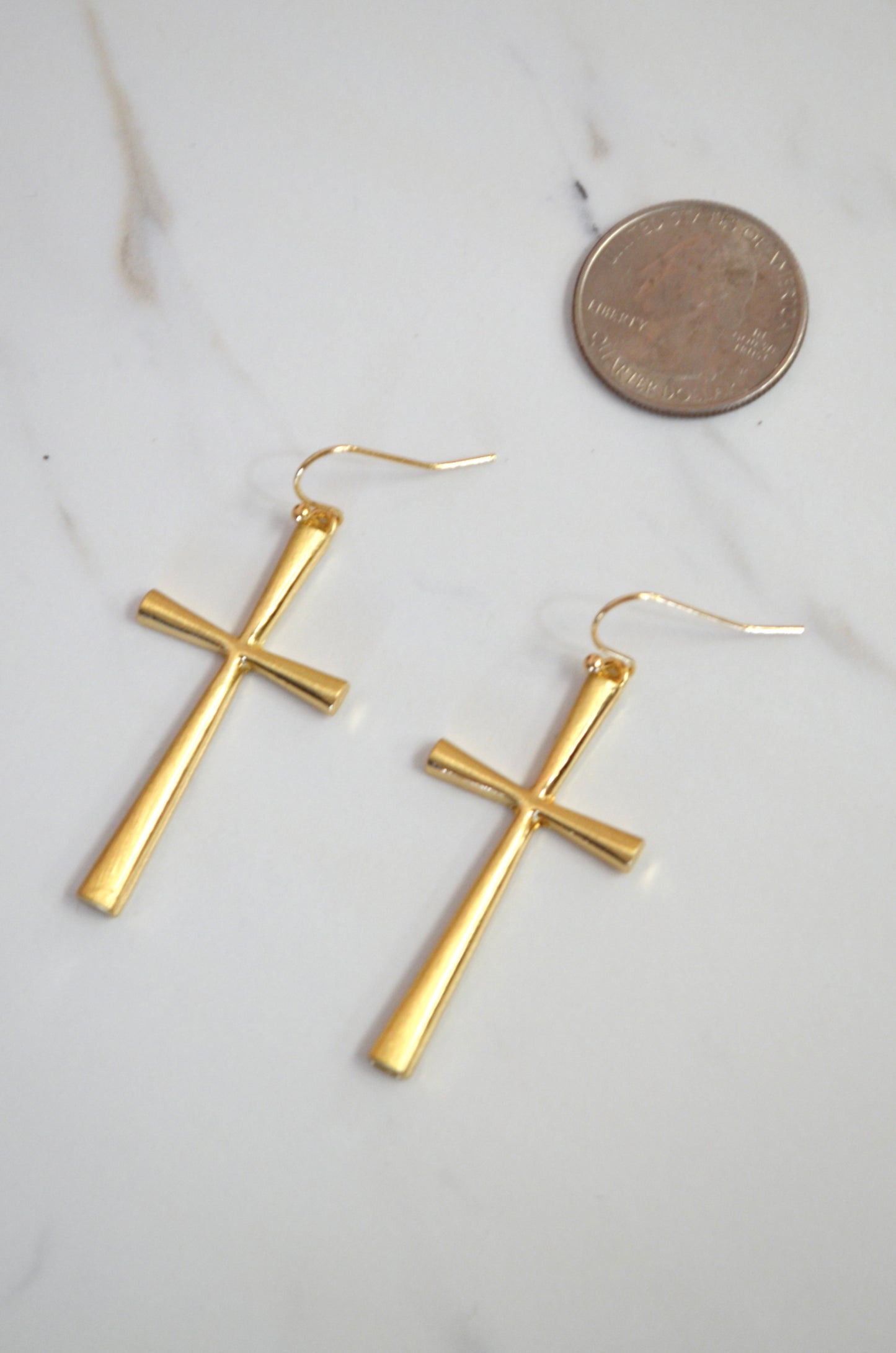Risen Cross Earrings