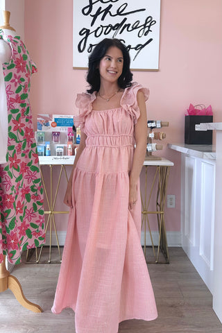 Magnolia Striped Dress - Boutique EllaPar
