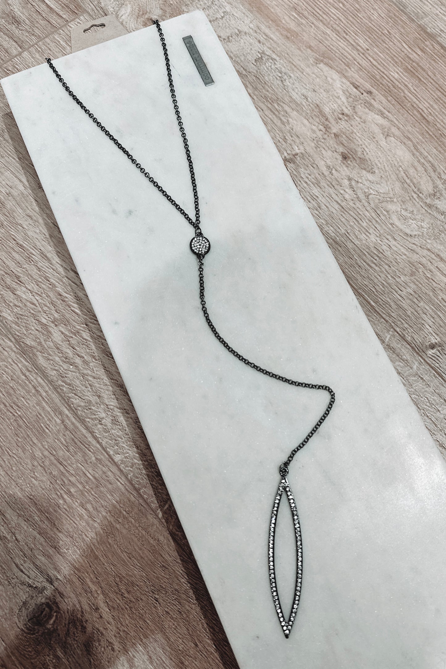 Rhinestone Drop Necklace