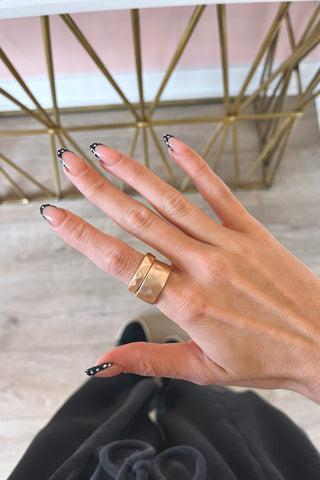 Hammered Ring Set - Boutique EllaPar