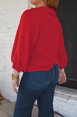 Valerie V-Neck Blouse - Boutique EllaPar