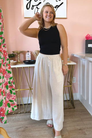Priscilla Linen Pants - Boutique EllaPar