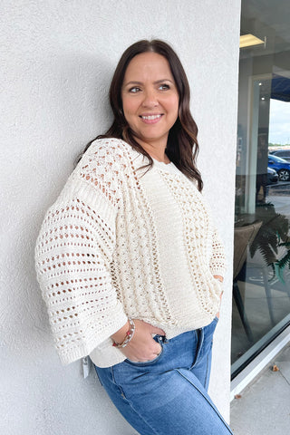 Priscilla Pointelle Sweater