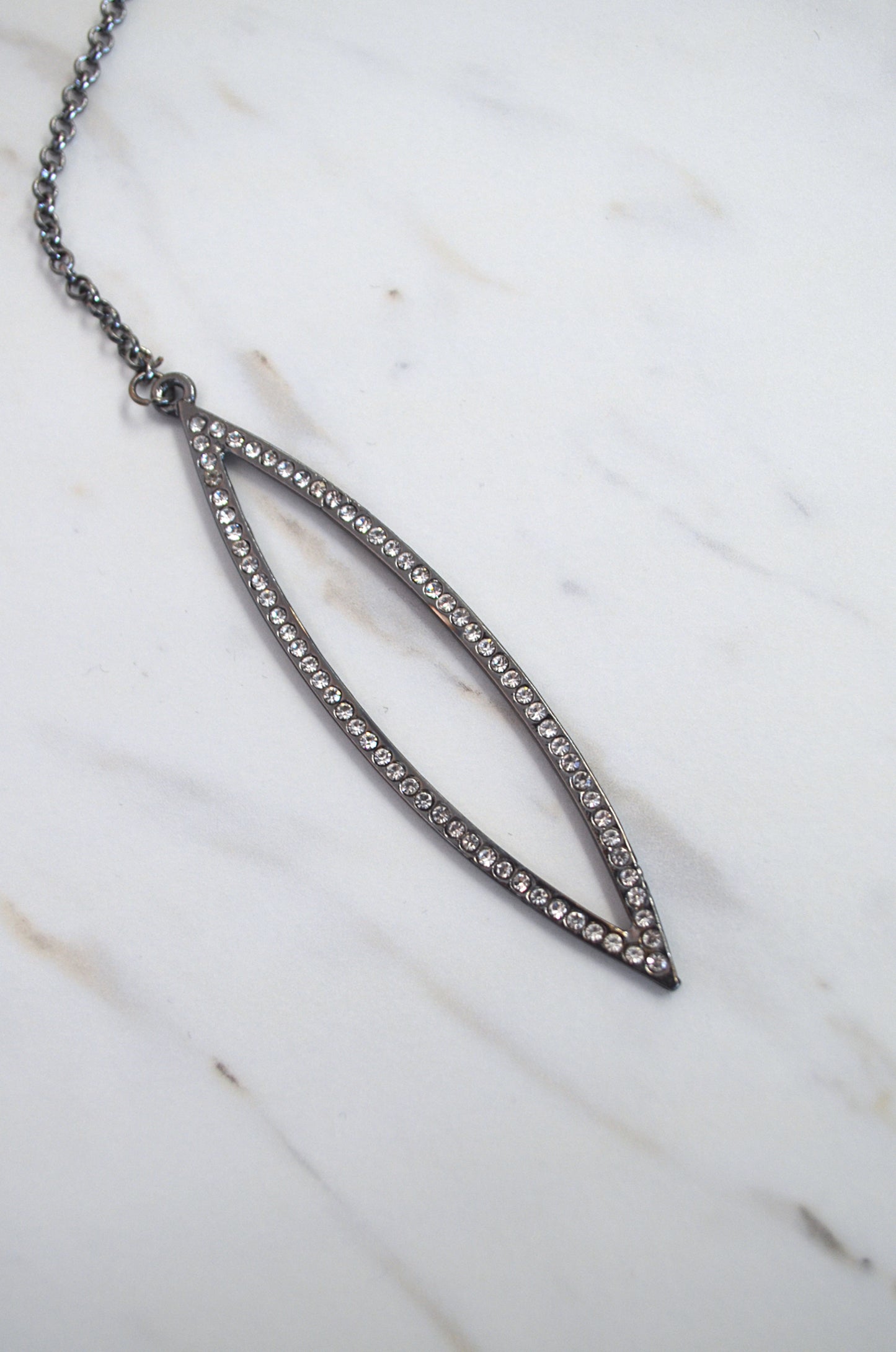Rhinestone Drop Necklace