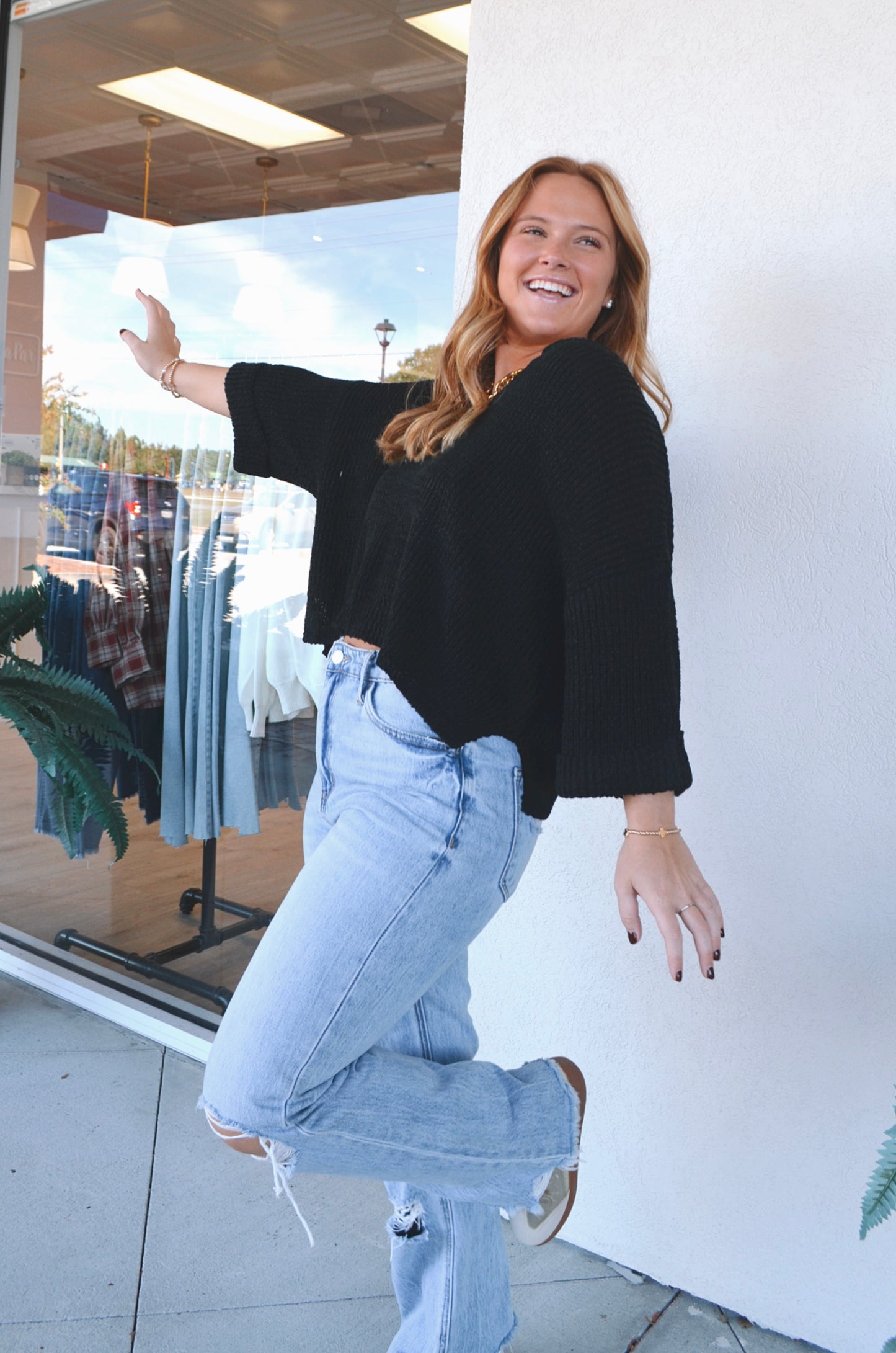 Landon Split-Neck Sweater