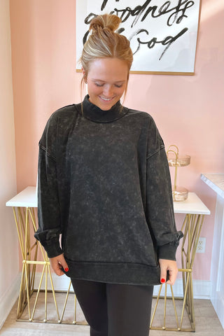 Charming Mock Neck Sweatshirt