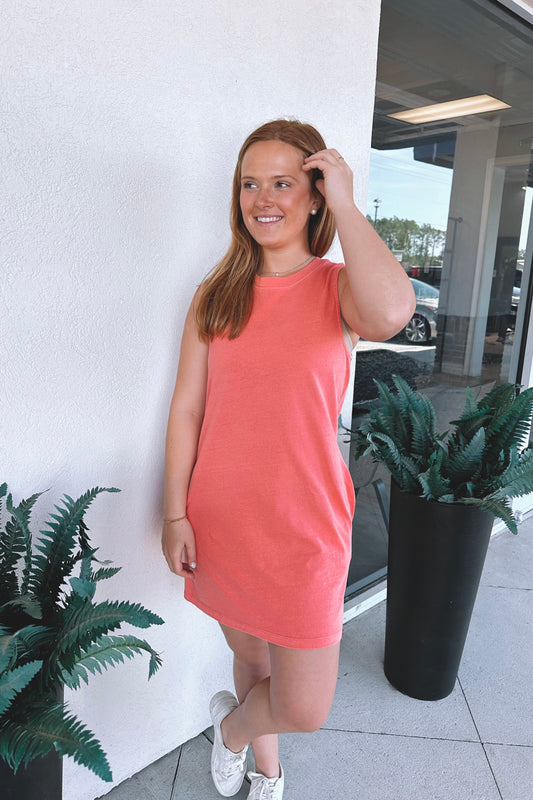 Coral Mini Dress