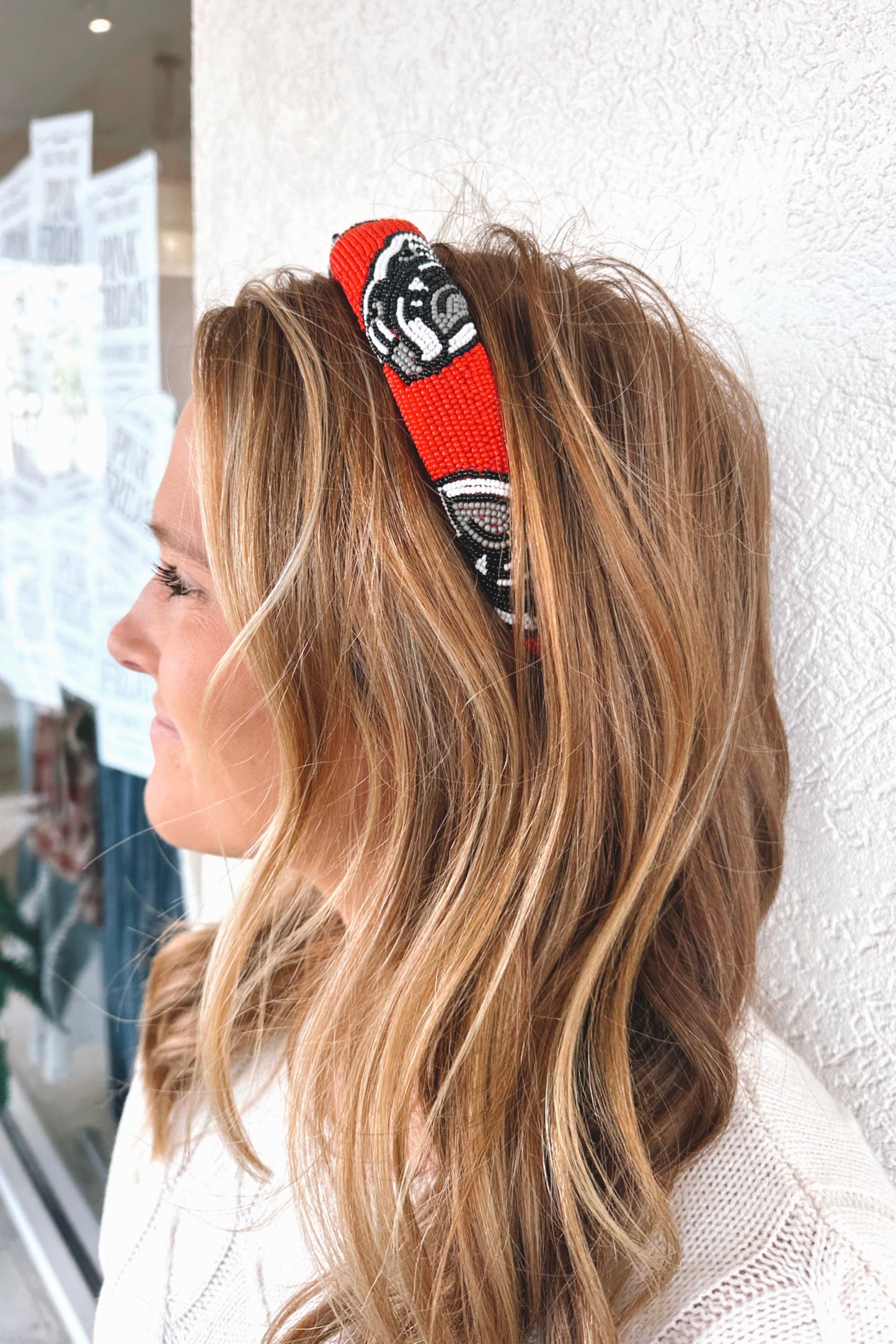 Beaded UGA Headband