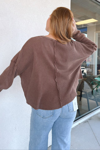 Wren Oversized Waffle Top