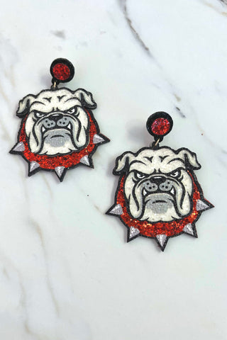 UGA Glitter Earrings - Boutique EllaPar