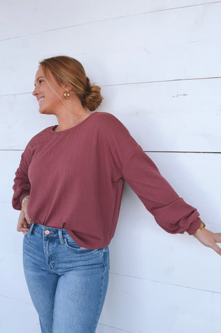 Madisyn Ruched-Back Top - Boutique EllaPar