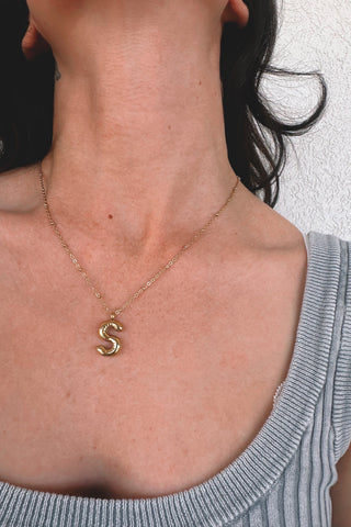 Bubble Letter Necklace - Boutique EllaPar