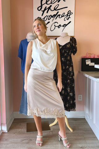 Ella Lace Trim Skirt