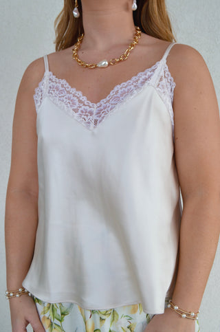 Andrea Lace Tank - Boutique EllaPar