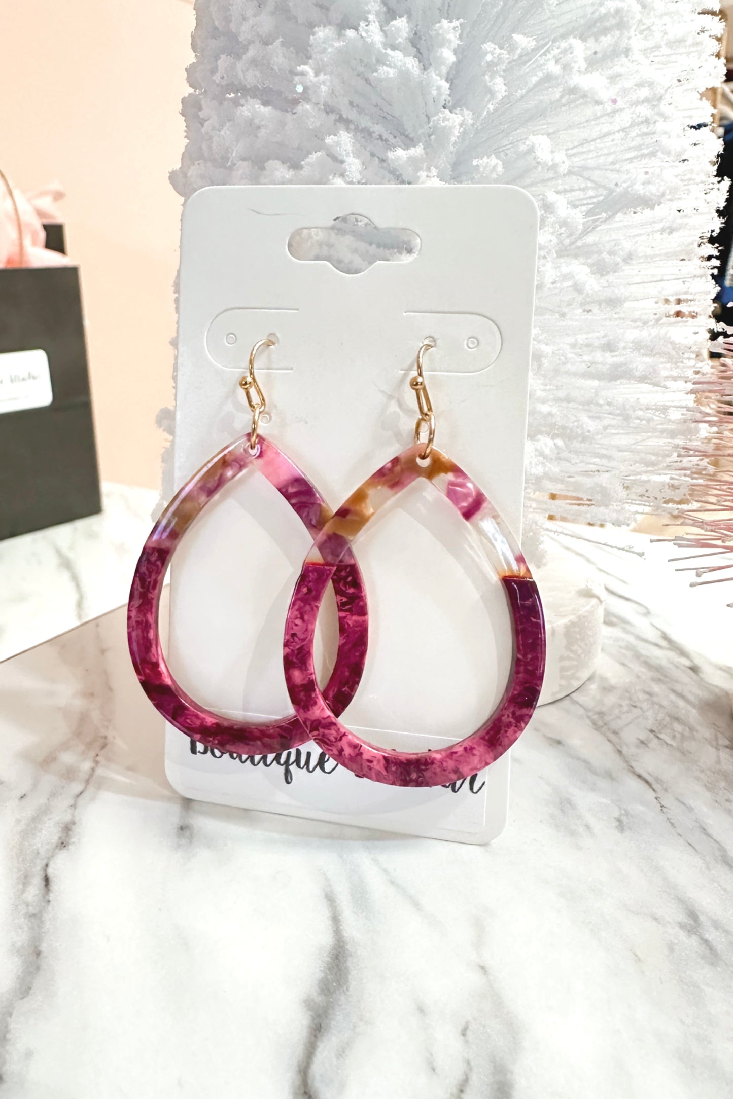 Violet Teardrop Earrings