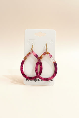 Violet Teardrop Earrings - Boutique EllaPar