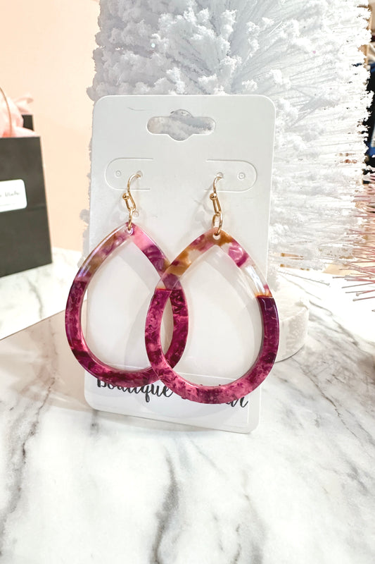 Violet Teardrop Earrings