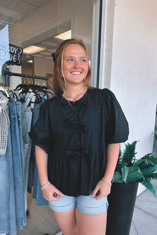 Karlee Tie-Front Blouse
