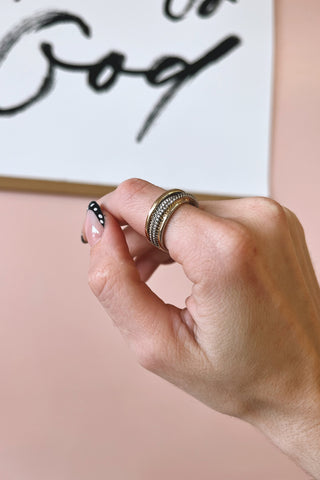 Tia Two Tone Ring - Boutique EllaPar