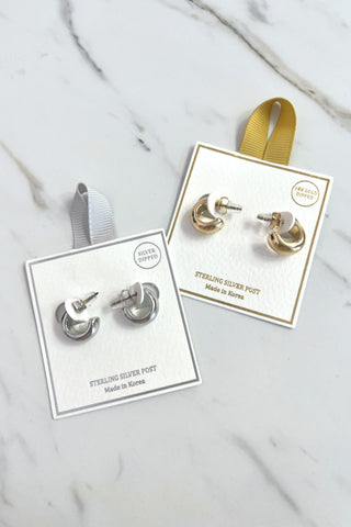 18K Masie Hoops