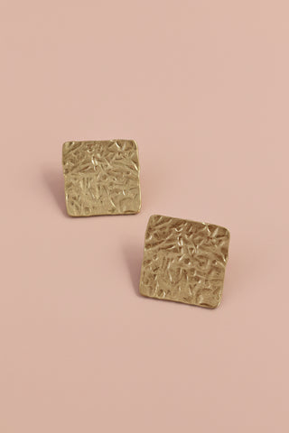 Hammered Square Earrings