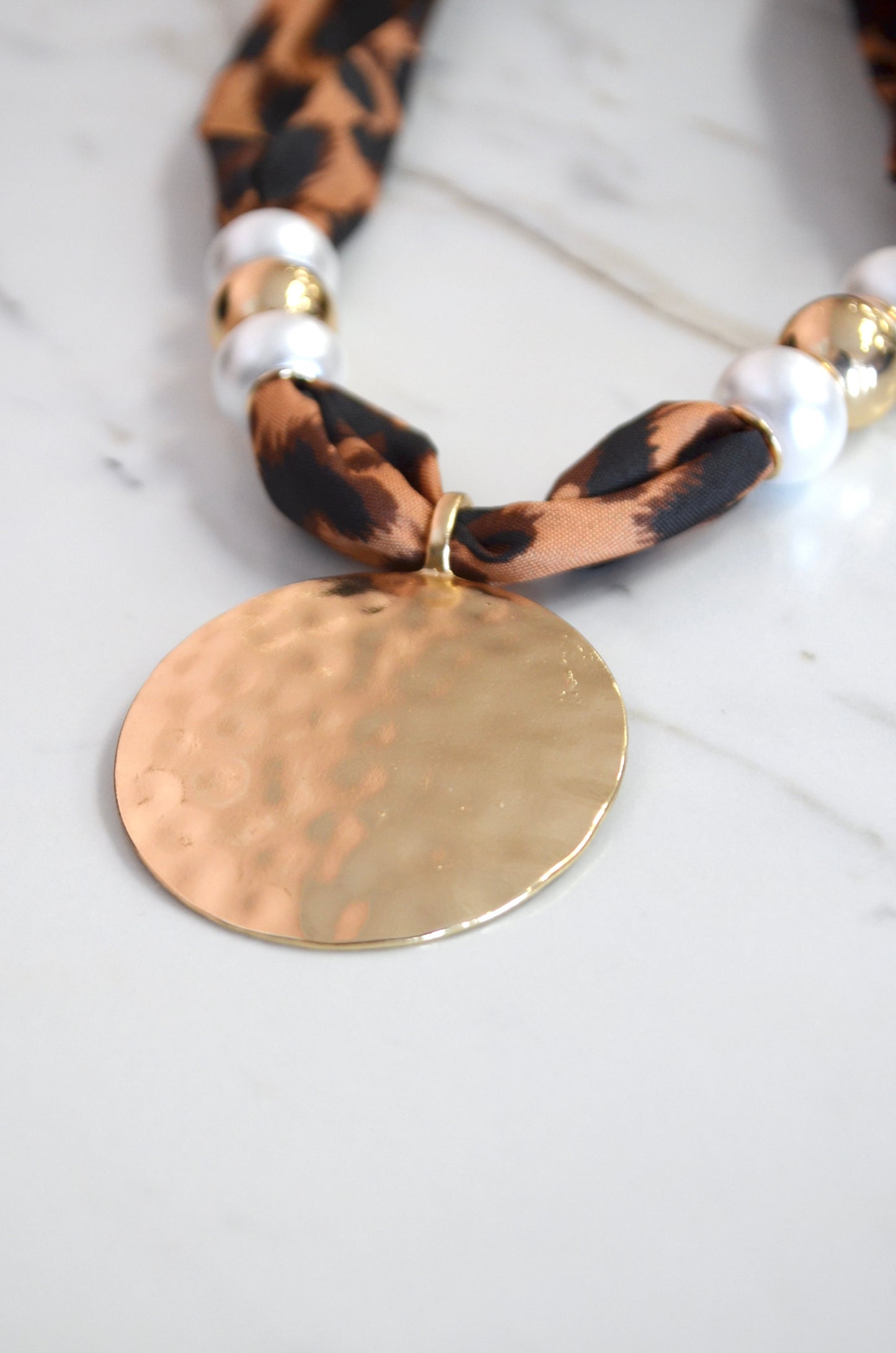 Leopard Scarf Necklace