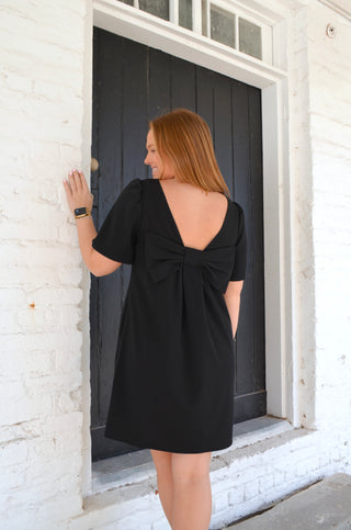 Bow Back Mini Dress - Boutique EllaPar