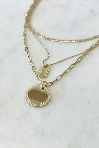 GD Disc Necklace - Boutique EllaPar