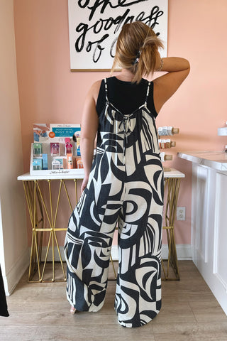 Lindsey Abstract Jumpsuit - Boutique EllaPar