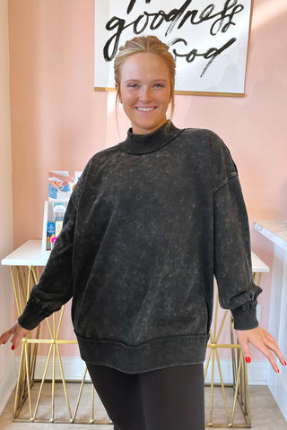Charming Mock Neck Sweatshirt