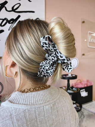 Cheetah Fabric Claw Clip